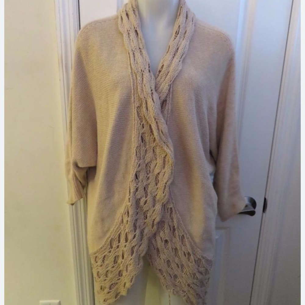 Calypso St. Barth Cream Knit Poncho
